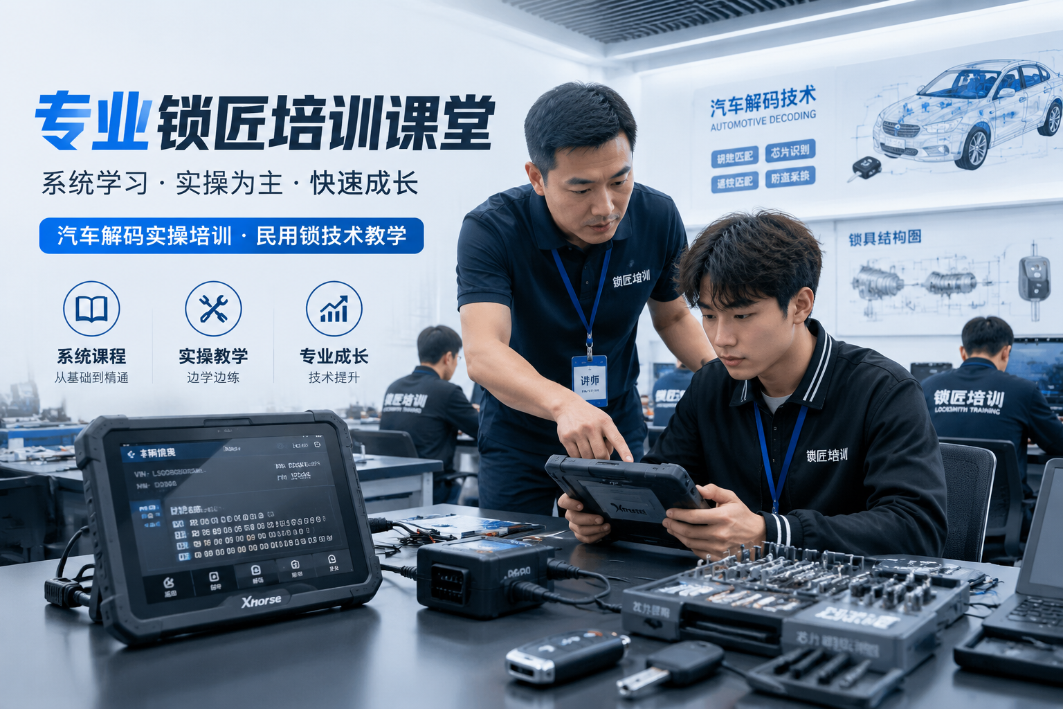 从零开始学锁匠技术：汽车解码与民用锁技能的系统成长路径